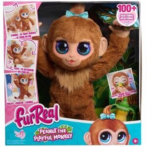 FurReal Friends Peanut the Playful Monkey Interactive Pet Toy Hasbro Box Damage